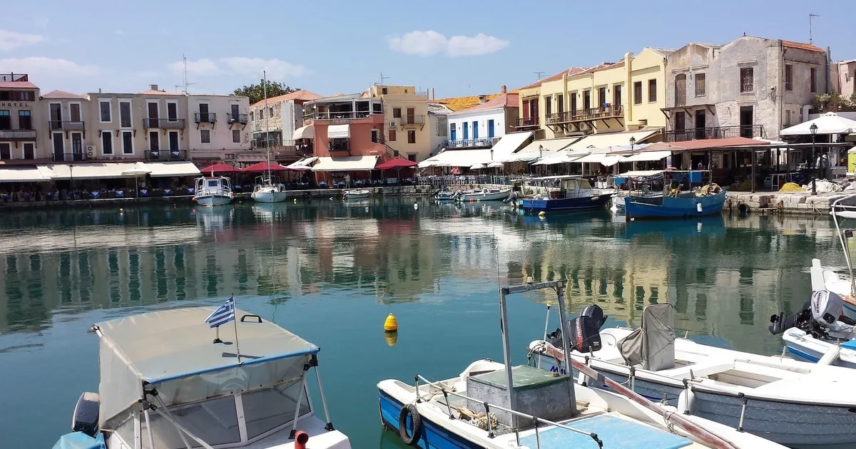 Lake Kournas below the White Mountains on a Rethymno and Chania day trip, Crete Greece