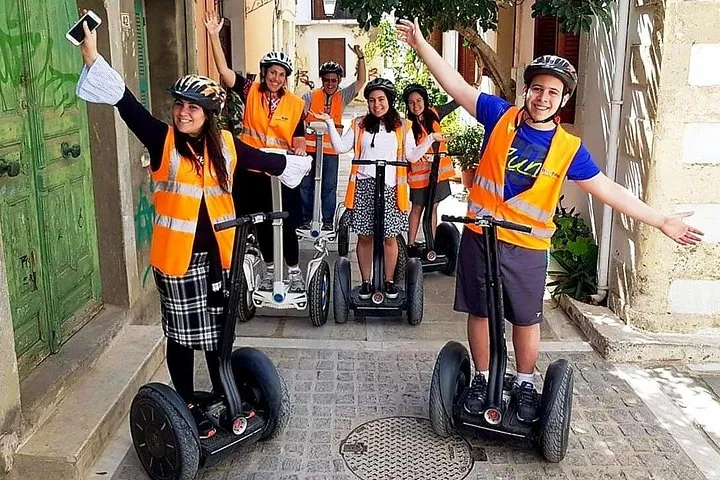 Rethymno old town lane on a guided Segway tour, Crete Greece